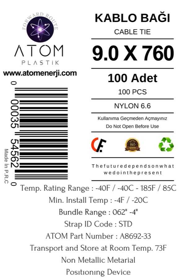 Kablo Bağı 9.0 × 760 mm toptan